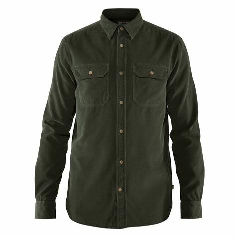 Fjällräven Övik Shirts Green Singapore For Men (SG-445587)